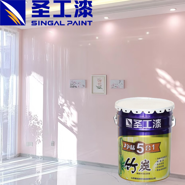 SK-N7003 Anti-Mildew Alkali Odorless Bamboo Charcoal 5+1 Interior Wall Latex Building Coating