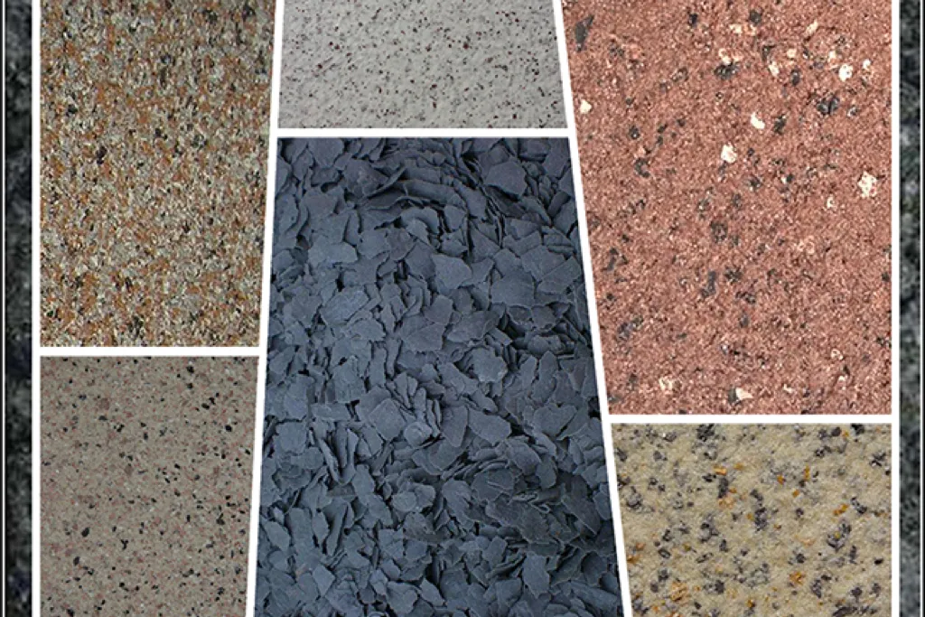 ST-Y805 Textured Granite Natural Colored Sandstone Flake Building Coating