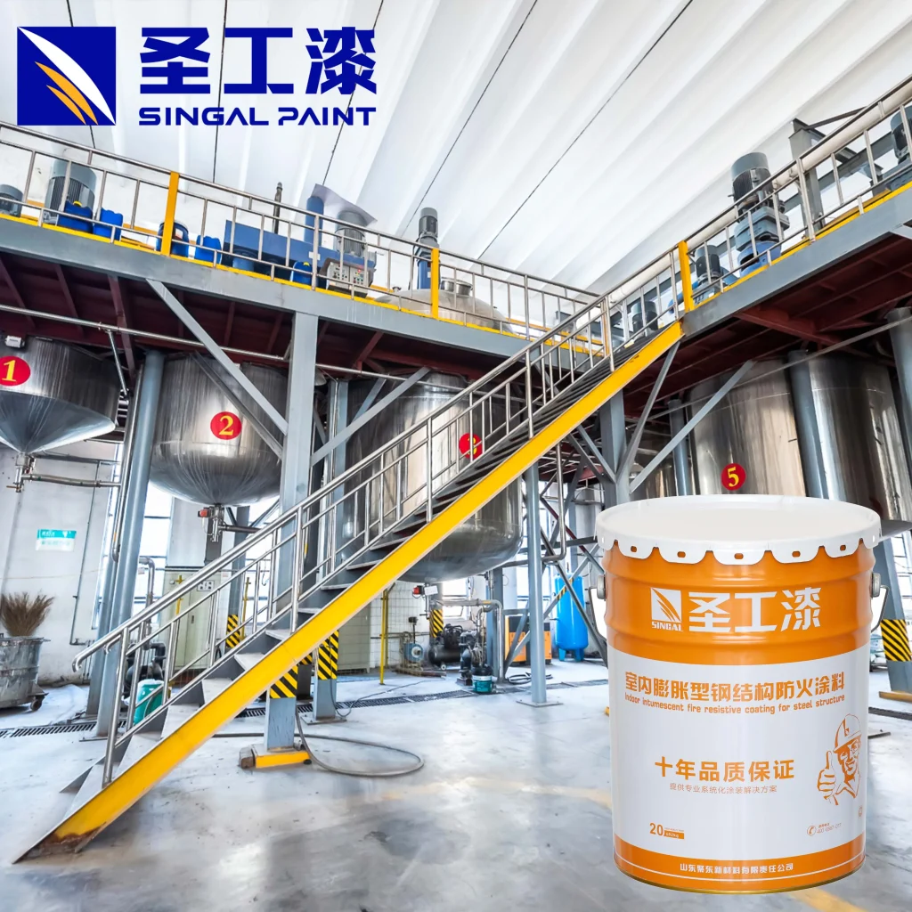 WB Fireproof Coating Acrylic Paint for High-Temperature Applications — Outdoor Water-based Intumescent