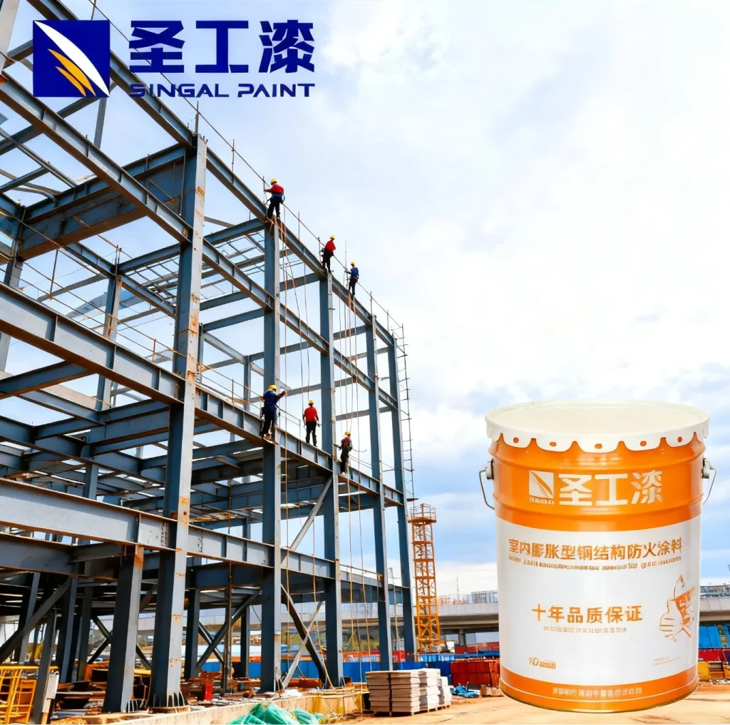 WCB Exterior Intumescent Fireproof Solvent-Based Coating for Steel Structure — Outdoor